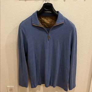 Tasso Elba Men's Blue Zip-Up Sweater